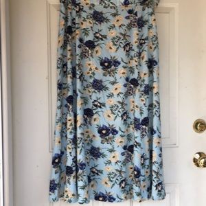 A-line skirt Blue Floral Size 22/24